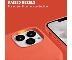 Crong Color Cover Liquid Silicone dėklas skirtas Apple iPhone 13 Pro Coral Raudona