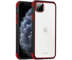 „Crong Trace Clear Cover“ – hibridinis apsauginis dėklas, skirtas „iPhone 11 Pro“ (juodas / raudonas)