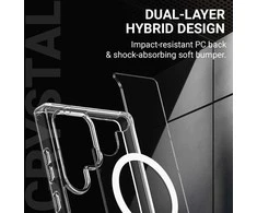 Crong Crystal Shield Magnetic - dėklas skirtas Samsung Galaxy S25 MagSafe Transparent