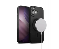 Crong Hybrid Frost MAG Cover - dėklas MagSafe Apple iPhone 17 juodas