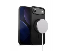 Crong Hybrid Frost MAG Cover - dėklas MagSafe Apple iPhone Air juodas