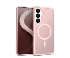 Crong Dėklas hybrid matte magnetic - magsafe samsung galaxy s26 rožinė