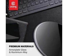 Crong Qi Fast belaidis įkroviklis su Aliuminio &amp; Armorplate housing 15W juodos spalvos