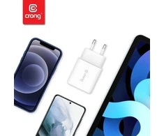 Crong USB-C Travel Charger – Įkroviklis jungiama į tinklą USB-C Power Delivery 20W (balta)
