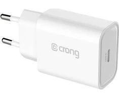 Crong USB-C kelioninis įkroviklis – sieninis įkroviklis USB-C maitinimo tiekimas 20 W (baltas)