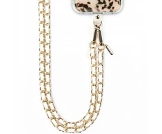 Dėklas Crong Phone Crossbody - Smycz do zawieszenia telefonu (Baltas Twist)