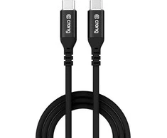 „Crong Soft Link“ – 100 W PD 5A USB-C į USB-C laidas, 200 cm, juodas