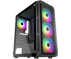 Vein X „VeinX“ korpusas „HERMES MESH Mid Tower“, ATX, 1xUSB 3.0, 2xUSB 2.0, 4x ARGB ventiliatoriai, ARGB valdiklis, juodas