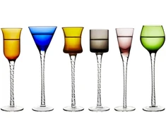 Lyngby Glas šoto taurės London, 18 cm 6 vnt. įvairių spalvų