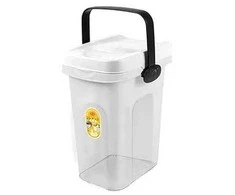 Stefanplast Container for pet food storage 2.5kg 7L 23x19x31cm transparent/baltas