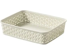 Plastikinė dėžė My Style Rattan A5 Curver 6x25.6x20cm kreminės spalvos