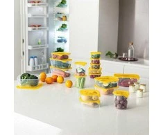 Keter CURVER MAISTO DĖŽUTĖ „FRESH&GO” STAČIAKAMPĖ 5L /GELTONA/ SKAIDRI