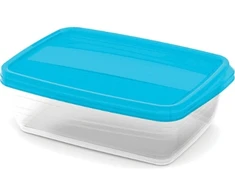Curver Rectangular food container set 2x1.75L Vedo transparent turquoise