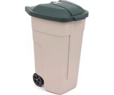 Keter CURVER WASTE BIN 110L BEIGE/Žalias