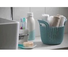 Curver Pilkai mėlynas apvalus krepšys KNIT CURVER -XS- universalus