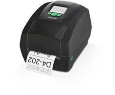Custom ETIKEČIŲ SPAUSDINTUVAS D4 202 EKRANAS USB RS232 Juodas