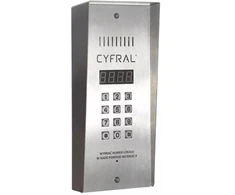 CYFRAL PC-3000RE INOX CYFRAL skaitmeninė domofono panelė, siaura, RFID skaitytuvas, CC2000 elektronikos modulis