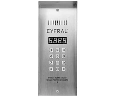 CYFRAL PC-3000RE INOX CYFRAL skaitmeninė domofono panelė, siaura, RFID skaitytuvas, CC2000 elektronikos modulis