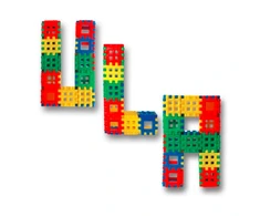 Statybiniai blokeliai Waffles mini 72 elementų Adusie CZAKO 409380