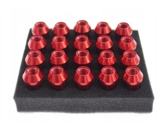 D1Spec aliuminio veržlės M12x1.5 50mm raudonos