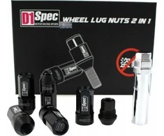 D1Spec Kaltinės veržlės D1Spec Heptagon 2in1 Plienas 12x1.5 Juodas