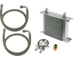 D1Spec_D alyvos aušintuvas TurboWorks Slim Line 25 eilučių 140x195x50 AN10 sidabrinis