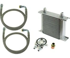 D1Spec_D TurboWorks Oil Cooler Slim Line 19- eilutėje 140x150x50 AN10 sidabro