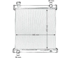 D1Spec_D Sport vandens radiatorius TurboWorks Jeep Wrangler TJ 1997-2006 m.