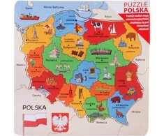Dėlionė Daffi Puzzle medžio žemėlapis iš Lenkijos D-100 41004