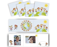 Daiber 1x10 Globe 13x18 Kids Portrait folders 13348