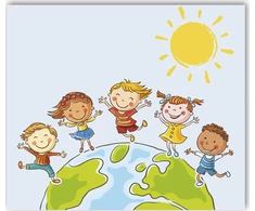 Daiber 1x10 Globe 13x18 Kids Portrait folders 13348