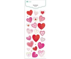 Dallprint Lipdukai brokatiniai ŠIRDYS 25vnt.