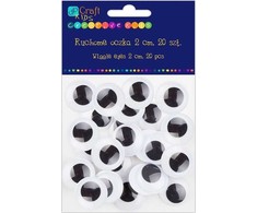 Dallprint Lipnios judančios akys 2cm,20vnt.