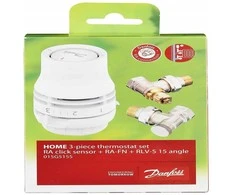 Danfoss Dėžutės komplektas 3 elementai 1/2 kampinis RA-FN 15 A + RLV-S + REDIA click (S)