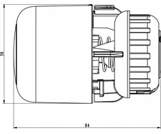 Danfoss iebūvēts sensors Aero, RA tipa vārstiem, pilnībā noslēdzams