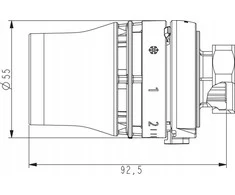 Danfoss Redia galvutė M30x1.5, įmontuotas jutiklis, "0"