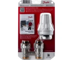 Danfoss 2 dalių paprastas komplektas - RAE-K galvutė, VKO DANFOS pajungimo modulis KERMI,KORADO,KORAD,PURMO,RADSON,STELRAD radiatoriai