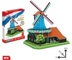 Dėlionė Dante Puzzle 3D didelis rinkinys Olandų Windmill - (306- 20219)