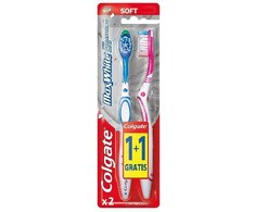 Colgate Max Baltas - 2 pak., minkšti dantų šepetėliai