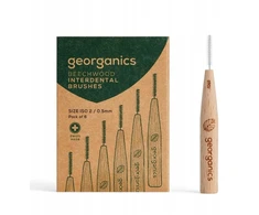 Dantų šepetėlis Georganics, Bukinė tarpdančių šepetėlė, kasdienei priežiūrai, 0,5 mm, 6 vnt.
