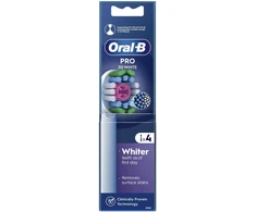 Dantų šepetėlis Oral-B Pro 3D Baltas 4 vnt. balta