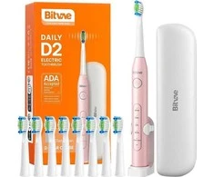 Elektrinis dantų šepetėlis Bitvae Daily D2, Rožinis