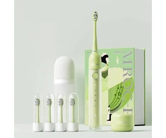 Jimok Sonicinis dantų šepetėlis R1 Matcha Žalias IPX8 tylus 4 antgaliai