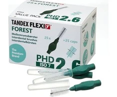 Dantų šepetėlis Tandex Tandex (25 vnt.) Vidutinio dydžio FOREST 2.6 dantų šepetėliai (riebalai)