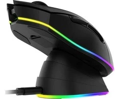 Belaidė žaidimų pelė + įkrovimo stotelė Dareu EM901X 2.4G – juoda