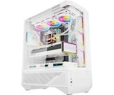 „Darkflash DY460“ kompiuterio korpusas (Baltas) + 4 ARGB ventiliatoriai