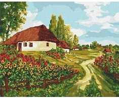 Ideyka Tapyba pagal skaičius. Ukrainos keliai 40x50