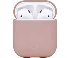 dbramante Kosta Rika – „AirPods“ (3 kartos) silikoninis dėklas iš perdirbto plastiko – rausvo smėlio spalvos