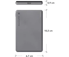 dbramante1928 - Įkraunamas išorinis akumuliatorius 5000 mAh „Magsafe“ - pilkas