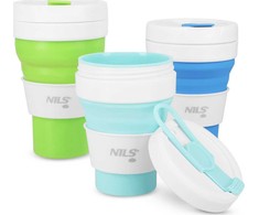 Nils Camp DD-Print NILS NC4103 KUBEK SILIKONOWY sulankstomas 475 ML Mėlynas